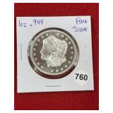 1 Ounce .999 Fine Silver Coin