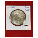 1 Ounce .999 Fine Silver Coin