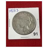 1923 S Peace Silver Dollar Coin