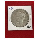 1924 Peace Silver Dollar Coin