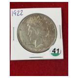 1922 Peace Silver Dollar Coin