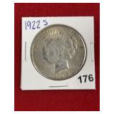 1922 S Peace Silver Dollar Coin