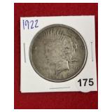1922 Peace Silver Dollar Coin