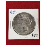 1925 Peace Silver Dollar Coin