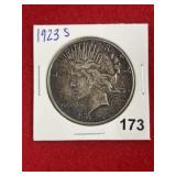 1923 S Peace Silver Dollar Coin