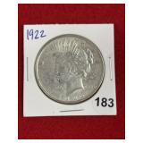 1922 Peace Silver Dollar Coin