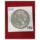 1922 Peace Silver Dollar Coin