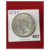 1923 S Peace Silver Dollar Coin