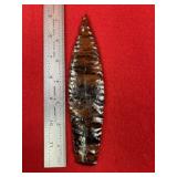 Large Mahogany Obsidian Paleo Blade Indian Artifac