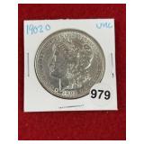 1902 O UNC Morgan Silver Dollar Coin