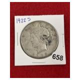 1922 S Peace Silver Dollar Coin