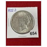 1922 S Peace Silver Dollar Coin