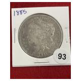 1885 Morgan Silver Dollar Coin