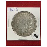 1921 S Morgan Silver Dollar Coin