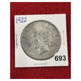 1922 Peace Silver Dollar Coin