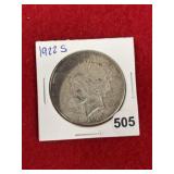 1922 S Peace Silver Dollar Coin