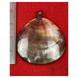 Shell Pendant with Sterling Clasp