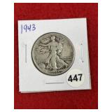 1943 Walking Liberty Half Dollar Silver Coin