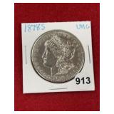 1878 S UNC Morgan Silver Dollar Coin
