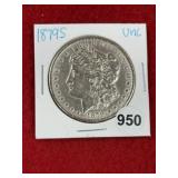 1879 S UNC Morgan Silver Dollar Coin