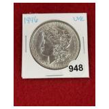 1896 UNC Morgan Silver Dollar Coin