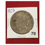 1923 Peace Silver Dollar Coin