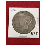 1922 Peace Silver Dollar Coin
