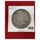1922 S Peace Silver Dollar Coin