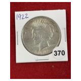 1922 Peace Silver Dollar Coin