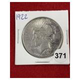 1922 Peace Silver Dollar Coin