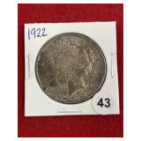 1922 Peace Silver Dollar Coin