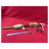 Antler Trade Pipe with Beaded Stem Indian Artifact