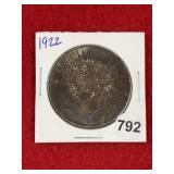 1922 Peace Silver Dollar Coin