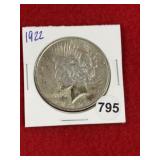1922 Peace Silver Dollar Coin