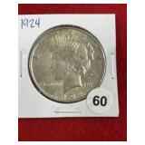 1924 Peace Silver Dollar Coin