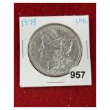 1879 UNC Morgan Silver Dollar Coin