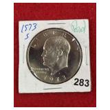 1973 Eisenhower Silver Dollar Coin