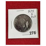 1971 S Kennedy Half Dollar Silver Coin
