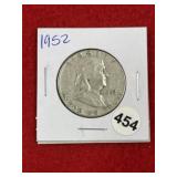 1952 Franklin Half Dollar Silver Coin