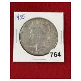 1935 Peace Silver Dollar Coin