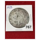 1923 Peace Silver Dollar Coin