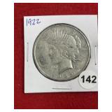 1922 Peace Silver Dollar Coin
