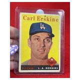 Topps Carl Erskine Baseball Card