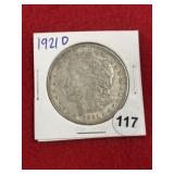 1921 D Morgan Silver Dollar Coin