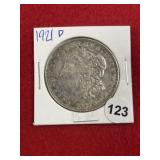 1921 D Morgan Silver Dollar Coin