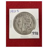 1921 S Morgan Silver Dollar Coin