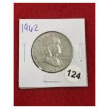 1962 Franklin Half Dollar Silver Coin