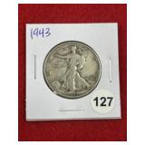 1943 Walking Liberty Half Dollar Silver Coin