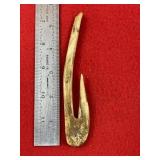 Large Bone Hook Indian Artifact Arrowhead