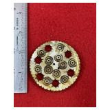 Engraved Shell Gorget Indian Artifact Arrowhead